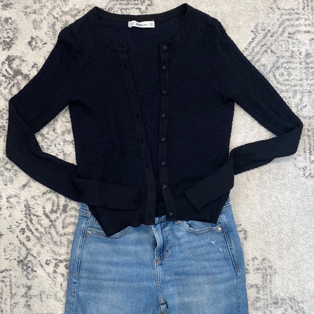 Zara Cardigan and Jeans